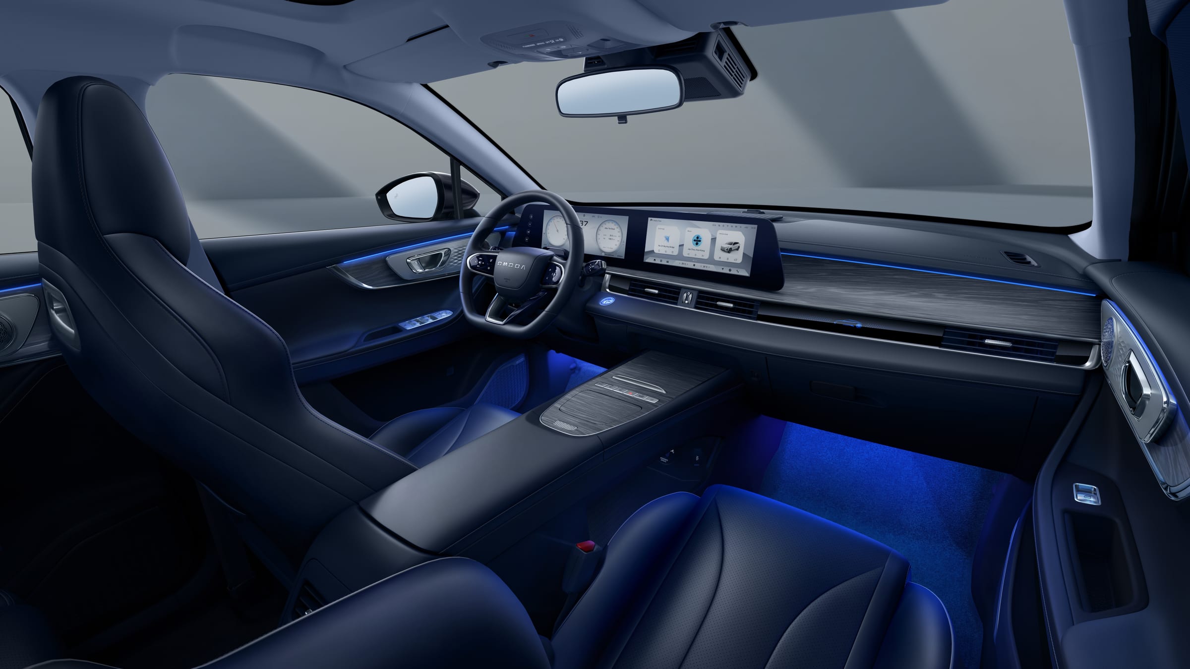OMODA C5 interior con doble pantalla digital